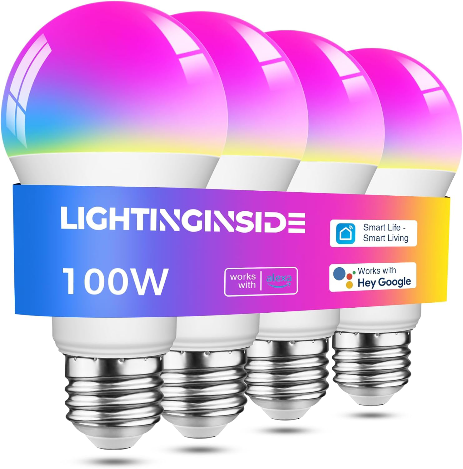 Smart Light Bulbs 100W Equivalent, 1350LM 11W WiFi Smart Bulb Compatible with No-image