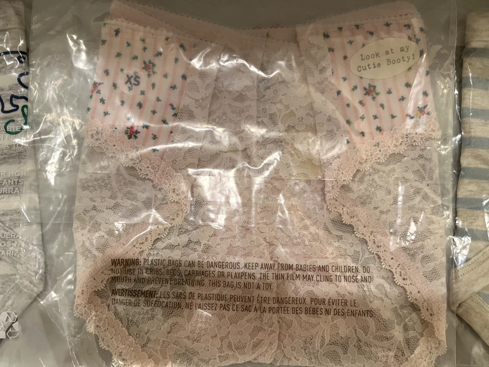 NEW Aerie 3pc Boyshort Panties- Stripes and Lace- Women’s Size XS - Image 3 of 4