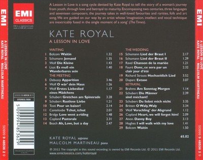 KATE ROYAL LESSON IN LOVE NEW ENHANCED CD