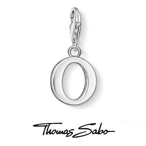 Thomas Sabo club sterling silver 925 CZ letter initial O bracelet charm