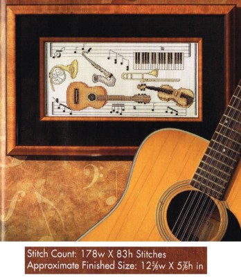 Musical Instruments Cross Stitch Pattern Only Hm Syv Ebay