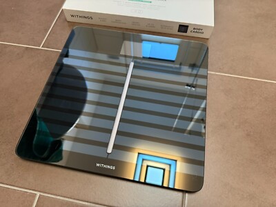 Nokia / Withings Body Cardio Glas Waage Körperzusammensetzung WLAN Smart Schwarz