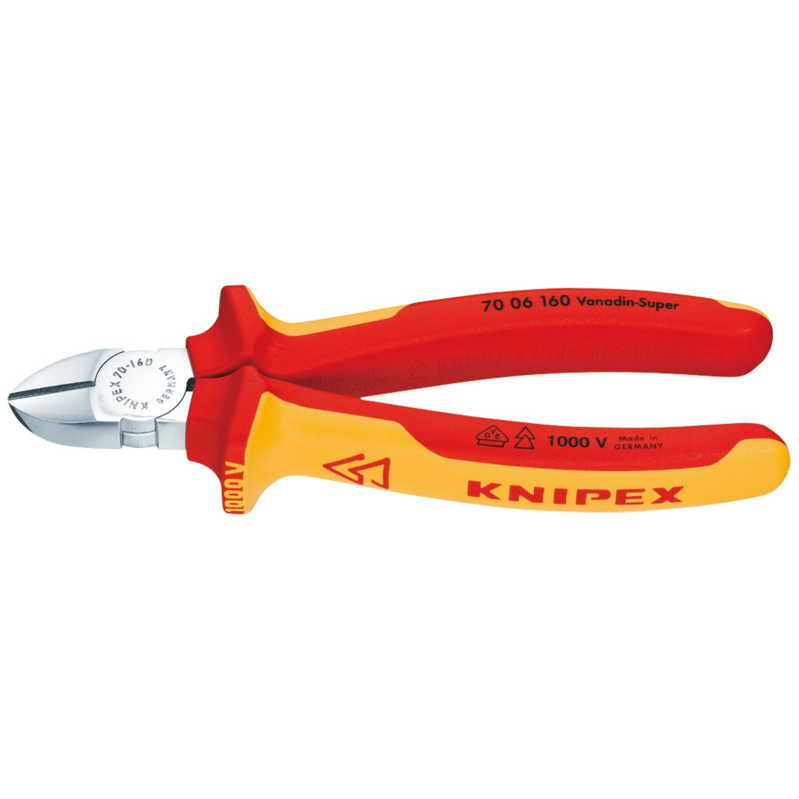 Knipex Knipex 70 06 160 SBE 160mm Fully Insulated Diagonal Side Cutter