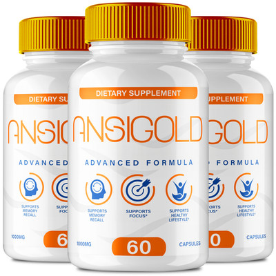 Ansigold Capsules, Official Ansi Gold Supplement for Brain Health (3 Pack)