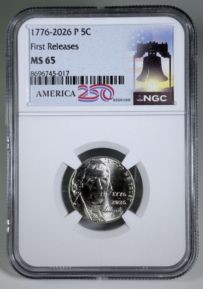 Cccです。 1776 2026 P 5C JEFFERSON NGC MS65 AMERICA 250 UNCIRCULATED NICKEL