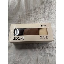 3 Pair Pack Soft Thick Warm Crew Socks Neutra...