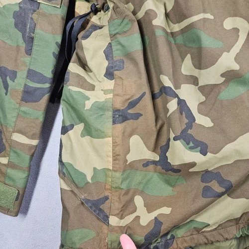 US Military Extended Cold Weather Parka Mens XL Hooded Camo Woodland Jacket image 19