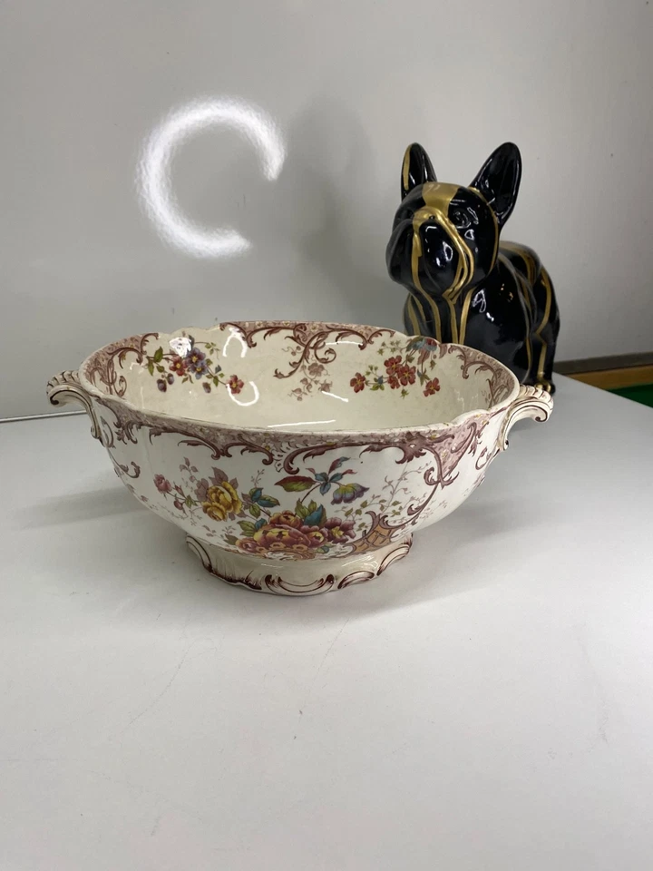 Ancien saladier Sarreguemines U&C modele Fleury polychrome bonne etat - Photo 2/4