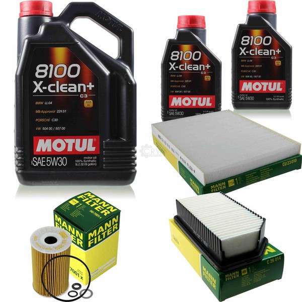 Inspektionspaket 7L Motul 8100 X-Clean+ 5W-30 FüR Hyundai IX20 1.6 Crdi 1.4 KIA-image