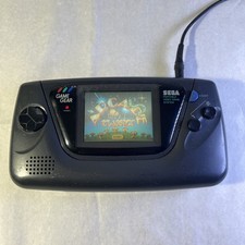SEGA Game Gear Handheld System - Black & Charger & Game - Tested And Working