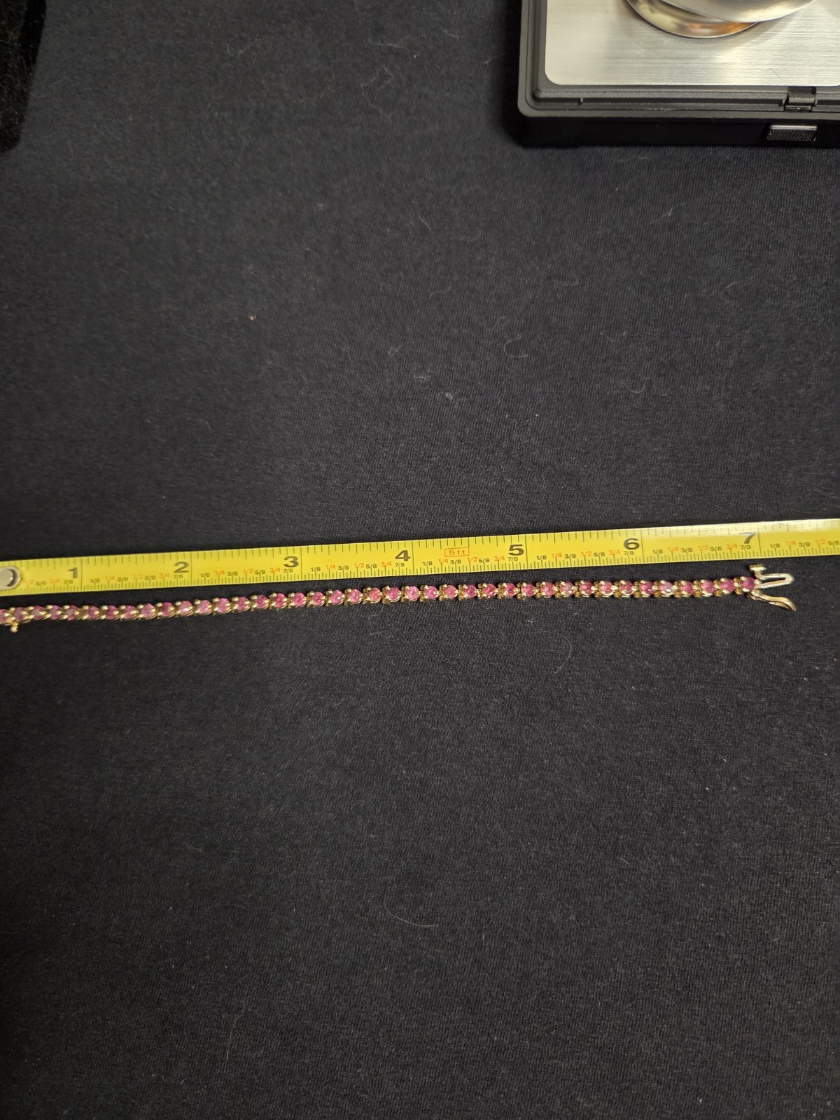 Solid 14k Yellow Gold Stunning Ruby Bracelet - image 13