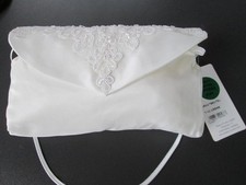 BIR/KÖT-Z3:1 Brauttasche Brautbeutel BIANCO EVENTO T-12 Creme Spitze Taft NEU