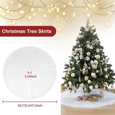 30" 35" 47" Christmas Tree Skirts- Premium Plush Faux Fur Floor Mat Xmas Gift US