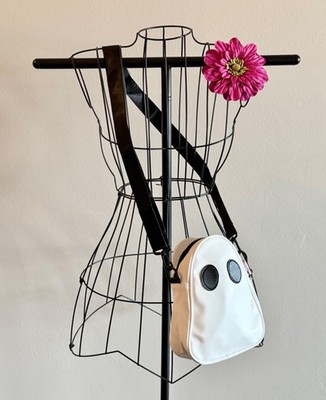 New Women s Halloween White Ghost Crossbody Shoulder Purse Bag w/ Charm & Strap