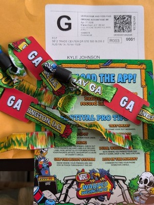 Vans Warped Tour Washington DC 2026 2-Day GA Wristband