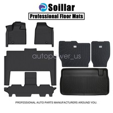 OMAC Semi-Custom Floor Mats & Cargo Liner For Dodge Grand Caravan – 5-Piece Black Set, Rubber/TPE 5 thumbnail image