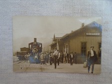 RPPC Railroad B&O Train Station Depot Richwood WV 1909 Real Photo Postcard