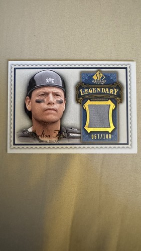 2009 SP Legendary Cuts Carlton Fisk Game Used Jersey Relic #LM-CF3 57/100 HOF