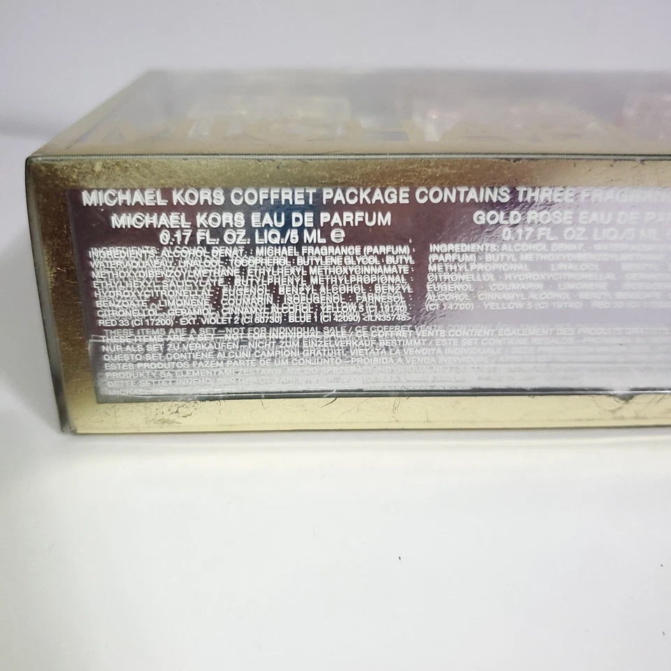 Michael Kors Coffret Eau De Parfum 0.17 fl oz Signature + Gold Rose + Coral Set Foto 4 de 4