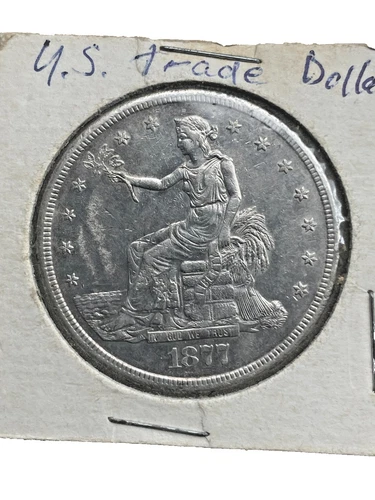 UNITED STATES TRADE DOLLAR 1877 NICE COIN! 90% SILVER