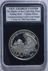 1 oz Silver Round/Medal - Gen. George Custer/Sitting Bull - “Little Big Horn”