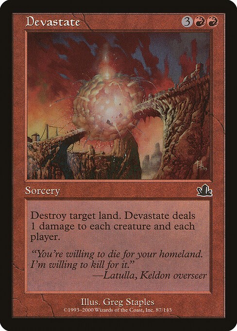 Devastate Foil Prophecy 87 NM MTG