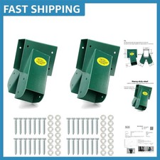 Strong A-Frame Swing Set Brackets with Mounting Hardware - 2 Pack Green