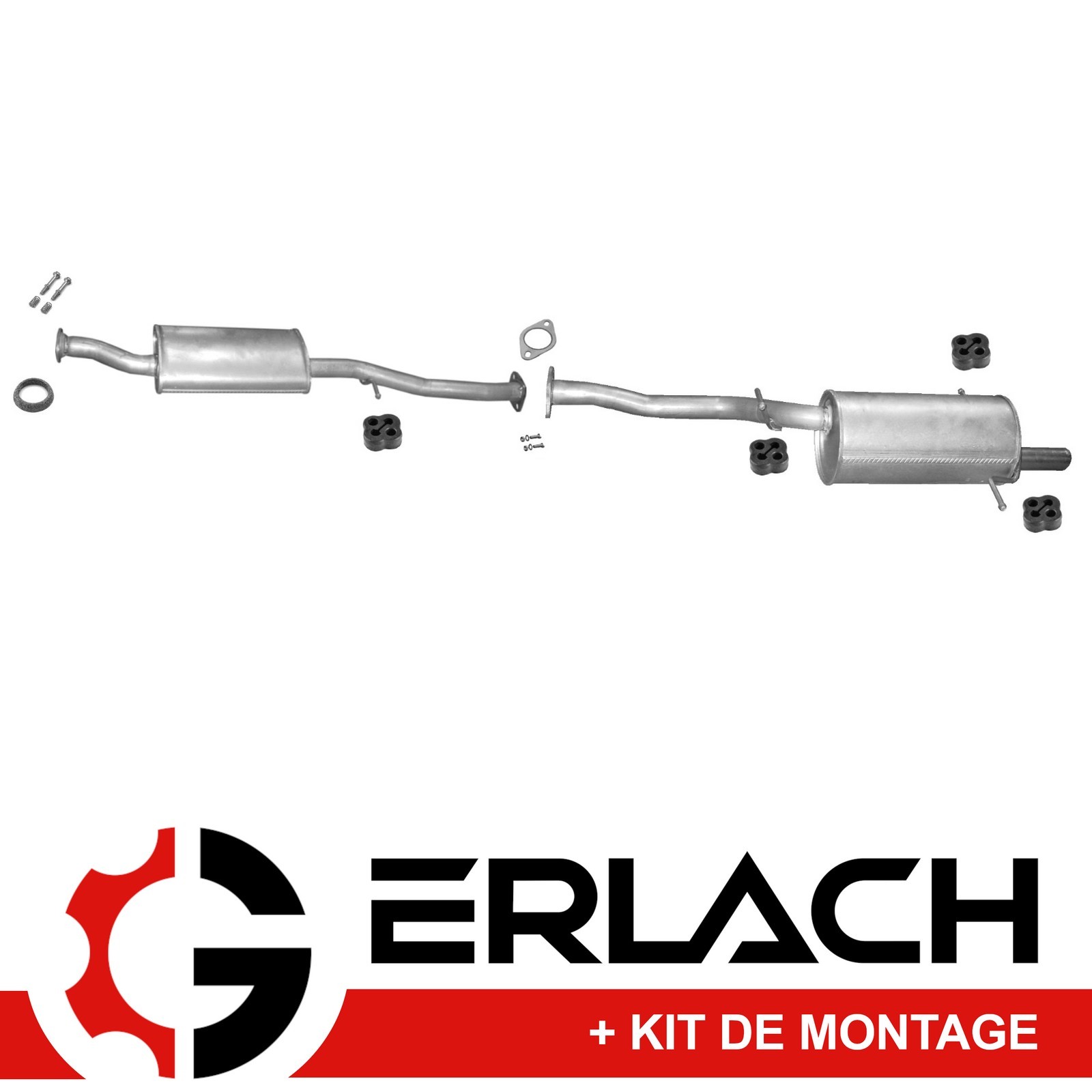 Silencieux Subaru Forester SG 4594 en acier aluminisé anti-corrosion