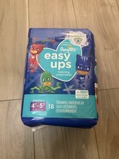 PAMPERS Easy Ups Training Underwear 4T-5T, 37 Lb 18 Count Pack PJ Masks