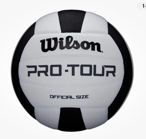 WILSON Pro Tour Indoor Volleyball - Black/White 25.59in - 26.38"