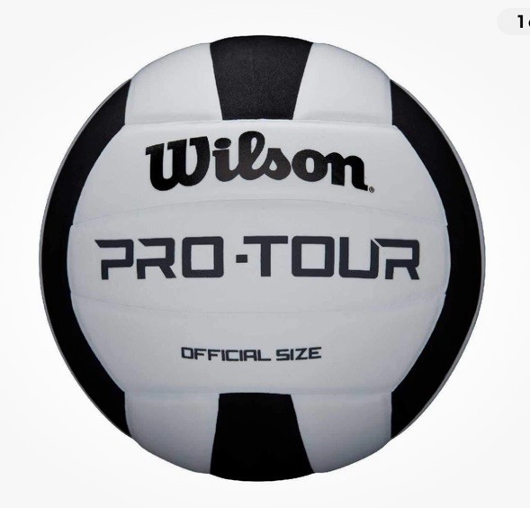 WILSON Pro Tour Indoor Volleyball - Black/White 25.59in - 26.38"