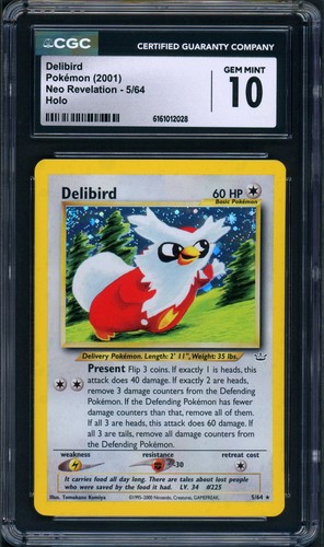 Delibird (Unlimited) graded CGC 10 for sale on eBay