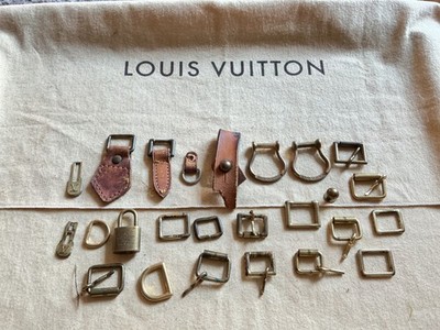 Vtg. Louis Vuitton 25 Mix Lot Hardware Buckles Pulls Repair Reuse Replace Crafts