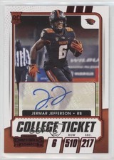 2021 Contenders Draft Picks College Game Ticket Red Jermar Jefferson Auto 0l7n