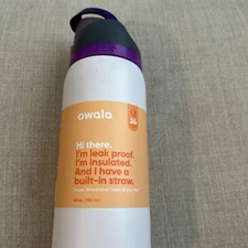 Owala Freesip Stainless Steel Water Bottle w/Straw  (small blemish on bottom)
