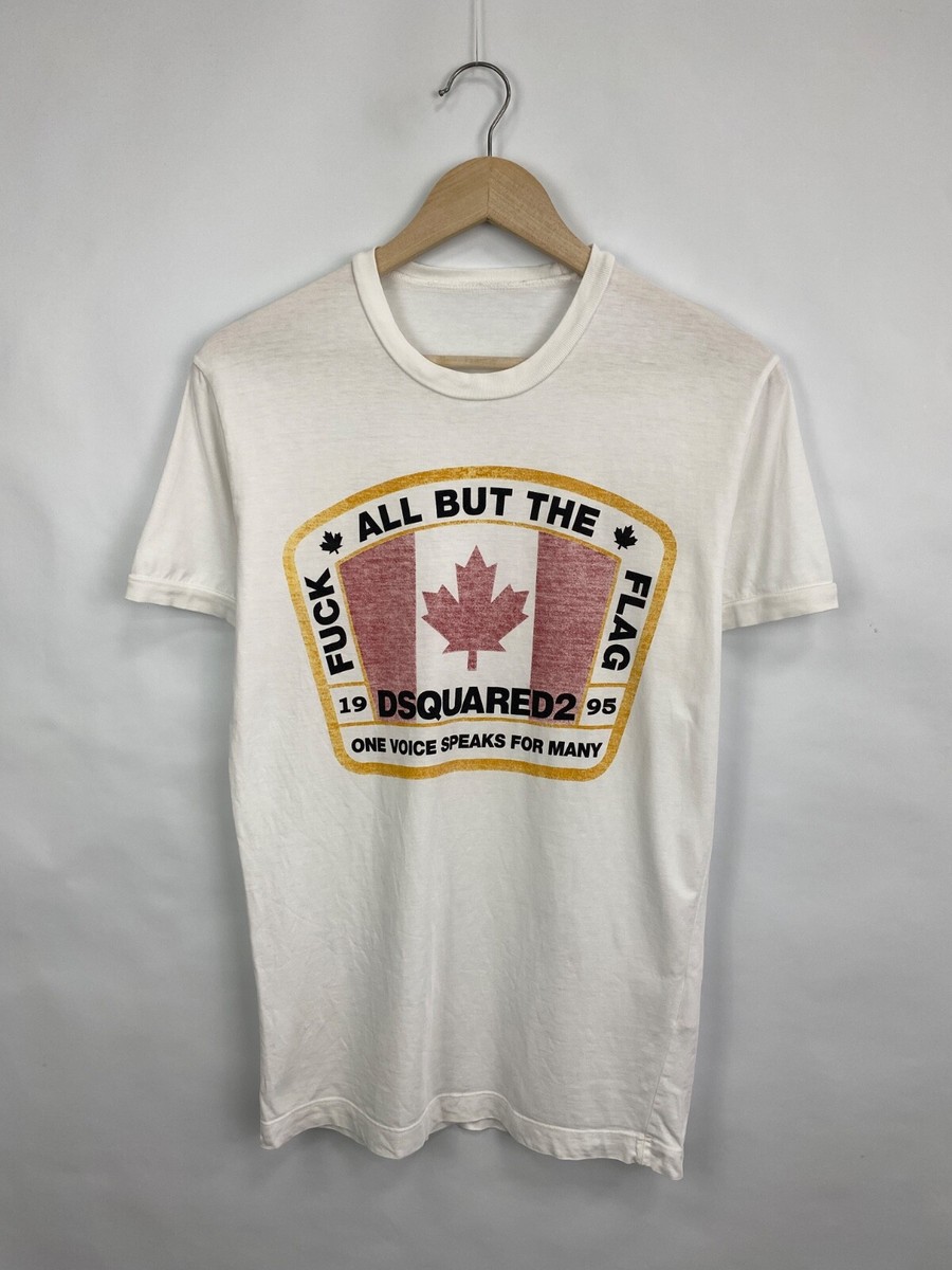🇨🇦 Dsquared2 Canada F@ck All But The Flag Y2K T-Shirt Rare size