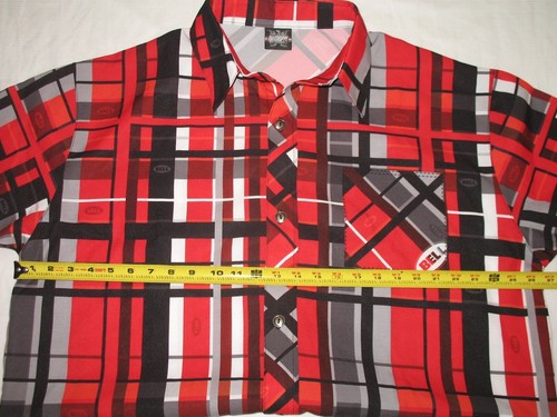 Hot Shoppe BELL Biker Helmets Shirt Mens 2XL Button Up Short Sleeve Plaid USA - Picture 11 of 12