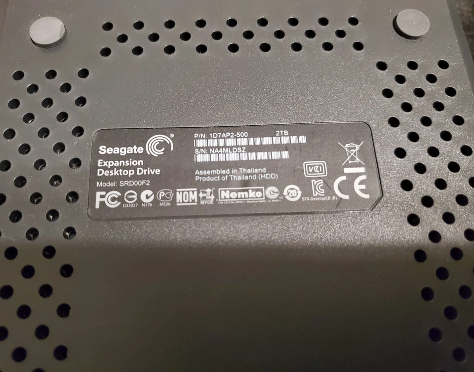 Seagate 2TB USB 3.0 External Hard Drive SRD00F2 With Power Adapter & Disk Report - Image 3 of 4