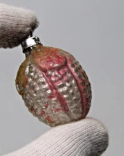 Vintage Glass Mini Outdent Bumpy BERRY Feather Tree Christmas Ornament Japan