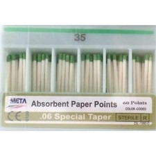 META ABSORBENT PAPER POINTS - .06 SPECIAL TAPER - 50 COLOR CODED   60/PACK