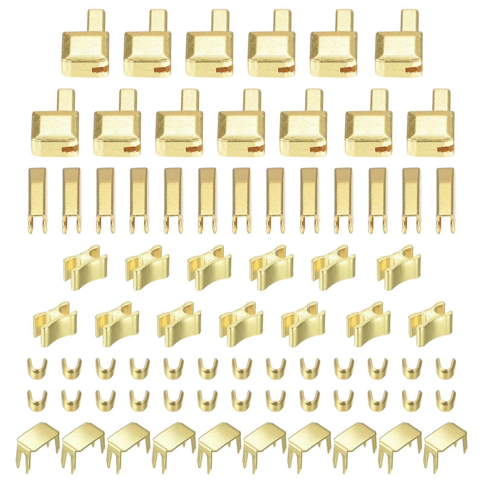 Zipper Repair Kits #5 Metal Latch Slider Retainers Stoppers (75Pcs Light Gold)