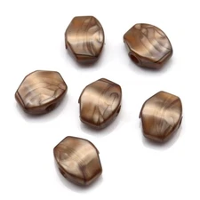 6Pcs Guitar Tuning pegs Tuners Machine Head Brown Pearl Small Square Buttons