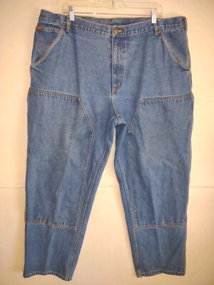 Sorel Jeans Sz 44x32 (meas 42x32) Double Knee Blue Denim Carpenter Workwear