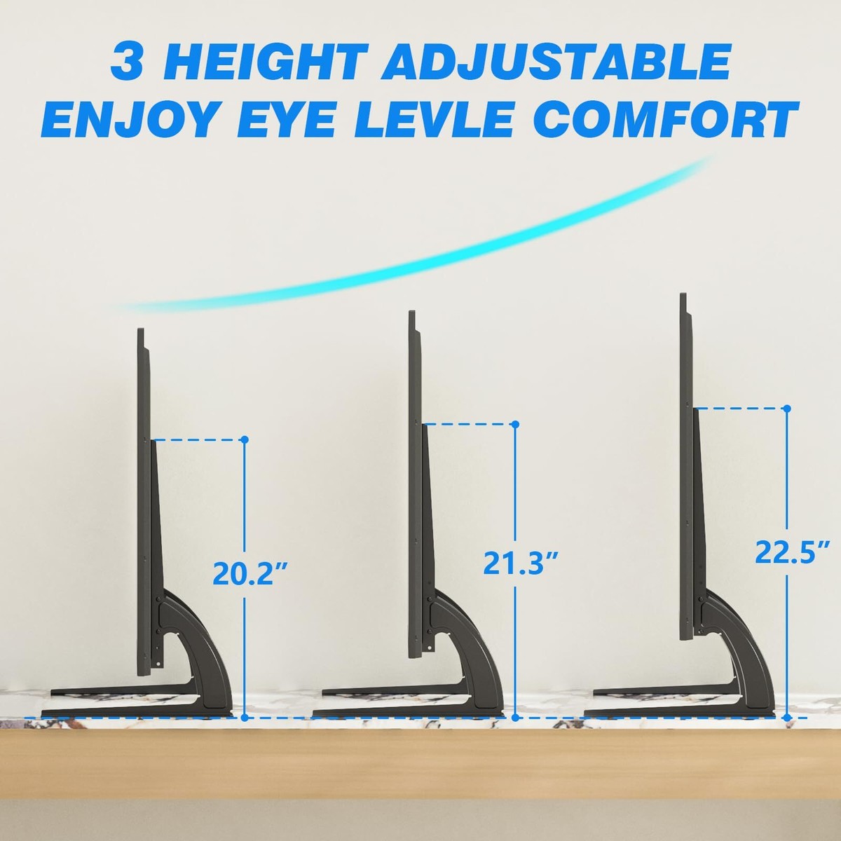 Swivel Tabletop TV Stand For 32 To 60 TVs