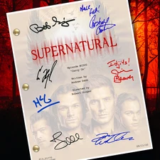 Supernatural Series Finale Signed Autograph Script Reprints Winchester Brothers