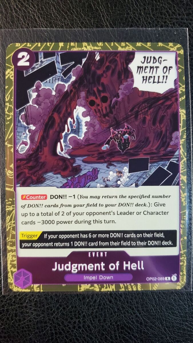 Judgement of Hell FOIL Event OP02-089 M PF OPTCG One Piece Judgement of Hell FOIL Event OP02-089 M PF OPTCG One Piece