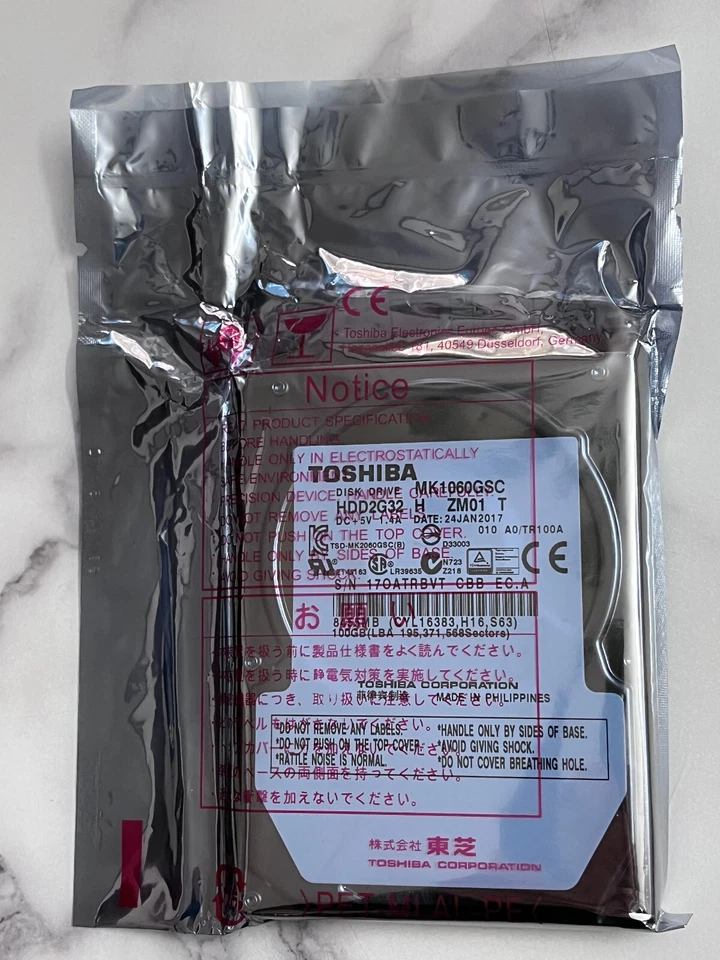 Toshiba 100GB 4200RPM 2.5" SATA MK1060GSC Autonavigation Industriecomputer HDD - Image 4 of 4