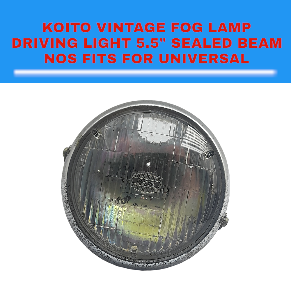 Koito Vintage Fog Lamp Driving Light 5.5” Sealed Beam NOS Fits For