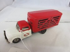 VINTAGE FRICTION CATTLE TRUCK EXCELLENT CONDITION TIN TOY TRUCK 361-M