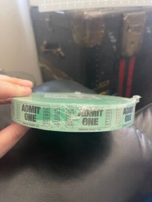 Roll Tickets 2000 Green Blank Coupons Games Events Raffle Party Accessory New!